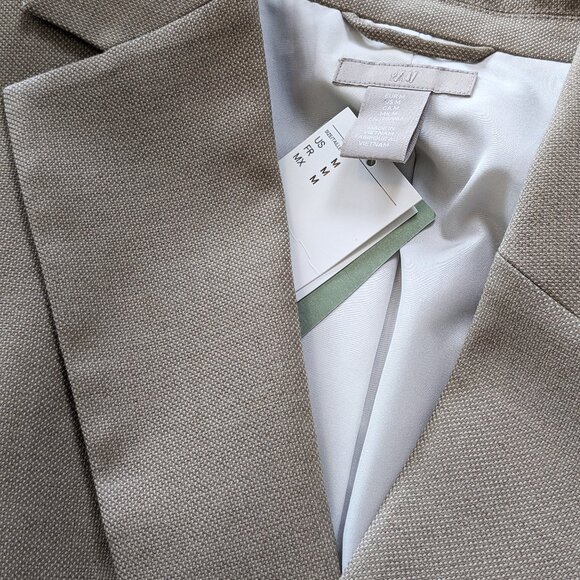 NWT H&M Gathered Sleeve Open Front Blazer SZ M - Picture 11 of 13